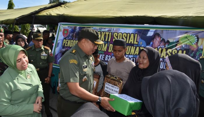 Sambut HUT ke-63, Korem Baksos dan Sunnatan Massal di Bone