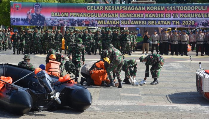 TNI Polri dan Pemda Bone Konsolidasi Siaga Bencana 16 Daerah di Sulsel