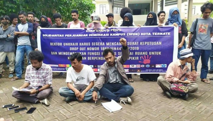 Keterlibatan Aparat dan Kesewenangan Rektor Unkhair Ternate: Cabut SK DO 4 Mahasiswa