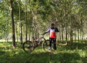 Gowes Cantik Ini Jelajahi Hutan Karet di Bulukumba