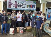 HMJ Kimia UINAM Bersama Masyarakat Samata Lakukan Penyemprotan Disinfektan