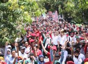 Gema Salawat Iringi Kacamatayya ke KPU Bulukumba