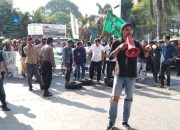 HMI Cagora Demo di Kantor Polda Sulsel, Tuntut Tindakan Represif Kepolisian