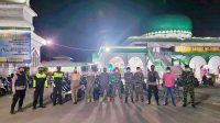 Bersama TNI Polri, Banser di Sinjai Jaga Pelaksanaan Sholat Tarawih
