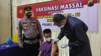Ratusan Keluarga Polres Magelang Ikuti Vaksinasi Massal