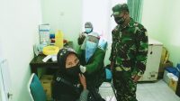 Koramil Kajoran Kawal Serbuan Vaksinasi Nasional TNI-POLRI
