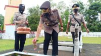 Peringati Hari Bhayangkara 75, Polres Sinjai Ziarah di Taman Makam Pahlawan Manggotong