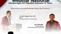 Sambut HUT RI ke-76, BEM UMSi Akan Gelar Webinar Nasional Bersama Wakil Ketua MPR RI