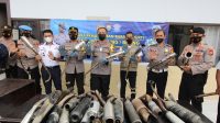Hasil Sitaan Knalpot Racing Dimusnahkan Polres Sinjai