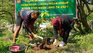 Lestarikan Lingkungan, Kodim Magelang Tanam 600 Pohon di Watu Nganten