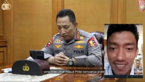 Kapolri Wujudkan Mimpi Teuku Tegar Atlet Peraih Emas PON Jadi Polisi