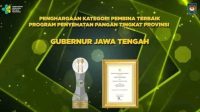 Ganjar Dinobatkan Jadi Gubernur Terbaik Program Penyehatan Pangan Nasional