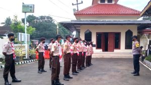 Pramuka Saka Bhayangkara Polsek Limpung Siap Bantu Pengamanan Nataru