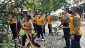 Polres Tegal Kota Galakkan Kebersihan Lingkungan