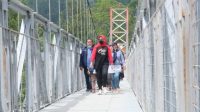 Jembatan Gantung Girpasang Klaten Selesai Dibangun, Masih Ujicoba