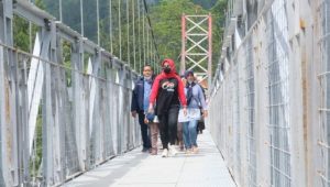 Jembatan Gantung Girpasang Klaten Selesai Dibangun, Masih Ujicoba