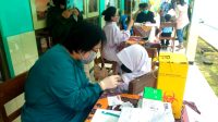 Empat SD di Kota Magelang Ikuti Vaksinasi Massal dari BIN dan PWO Magelang Raya