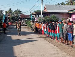 Menyambut Bulan Suci Ramadhan, Posramil Donri Donri Laksanakan Karya Bakti