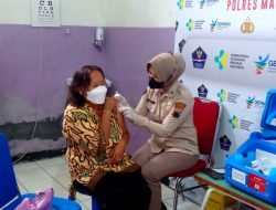 Tak Hanya Booster, Polres Magelang Kota Tetap Layani Suntik Vaksin Dosis 1 dan Dosis 2