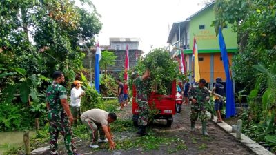 Koramil 15/Dukun Kebut Siapkan Pencanangan Kampung Pancasila