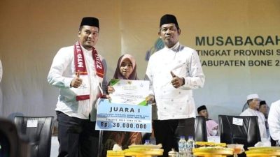 Kafilah MTQ Kabupaten Sinjai Raih Juara 1 Cabang Tilawah Anak-Anak Putri