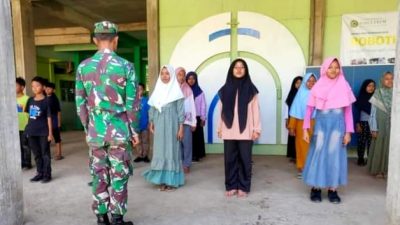Menyambut HUT RI Ke-77, Babinsa Koramil 12/Donorojo Siapkan Tentara Cilik