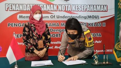 Polres Magelang Kota dan Pengadilan Agama Magelang Tandatangani Nota Kesepahaman