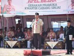 Bupati ASA Pimpin Apel Besar Hari Pramuka di Pantai Marana