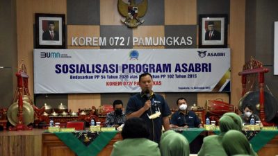 Program PT Asabri (Persero) Disosialisasikan di Korem 072/Pamungkas
