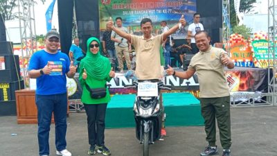 Puncak Perayaan HUT Ke-77 TNI, PNS Asal Pagejugan Dapat Doorprize Sepeda Motor