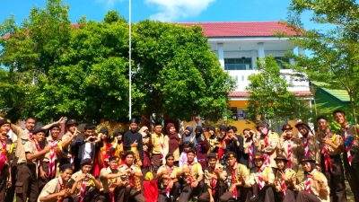 UPT SMA Negeri 10 Sinjai Gelar Pelantikan Anggota Baru Pramuka Ambalan