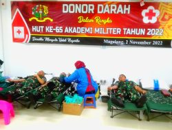 Gubernur Akademi Militer Ajak Organik Akmil Peduli Sesama Melalui Donor Darah