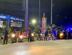 Berikan Kenyamanan Warga, Polres Tegal Kota Gelar Patroli Dini Hari