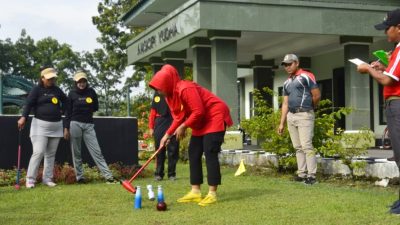 Sambut HUT Ke-77 Armed, Yonarmed 12 Kostrad Gelar Lomba Woodball Piala Danyon Cup