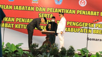 Gubernur Jateng Resmi Lantik Urip Sihabudin Jabat Pj Bupati Brebes