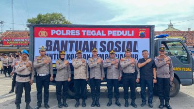 Peduli Korban Gempa Cianjur, Polres Tegal Kirim Bantuan