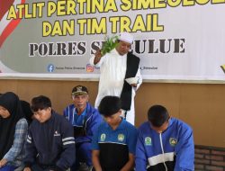 Atlit Boxing Simeulue dan Tim Trail dipesijuk dan dilepas Kapolres Simeulue