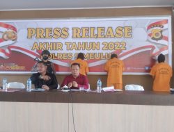 Polres Simeulue Melakukan Press Release di Akhir Tahun dan Kasus di Simeulue Yang ditangani Polres Simeulue Meningkat