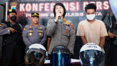 Viral Pencurian Helm, Dua Pelaku Berhasil Diamankan Polres Magelang Kota