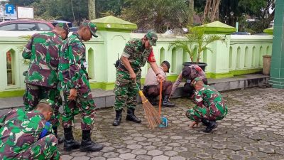 Siswa Diklat Dikmaba TNI AD dan Diktuba Polri Diajak Bersihkan Tempat Ibadah