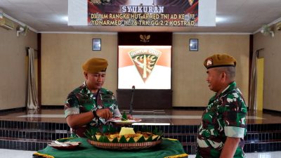 Peringati HUT Ke – 77 Armed TNI AD, Yonarmed 11 Kostrad Gelar Syukuran