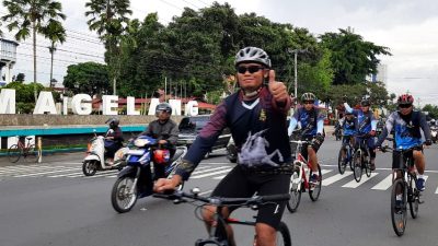 Kunjungi Lintang Water Park, Dandim 0705/Magelang Gowes Bersama Anggota