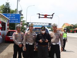 Ditlantas Polda Jateng Uji Coba Etle Drone di Brebes