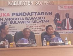Pendaftaran Calon Anggota Bawaslu Sulsel di Soppeng Disosialisasikan