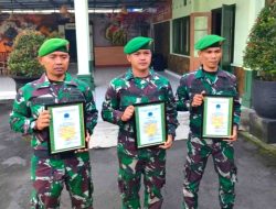 Selamatkan Pengunjung Tercebur Sumur di TWCB, Tiga Anggota Kodim Magelang Terima Penghargaan