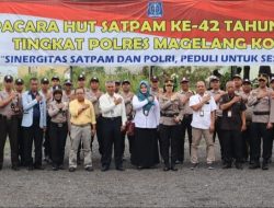 Kapolres Magelang Kota Pimpin Upacara HUT Ke-42 Satpam Tingkat Kota Magelang