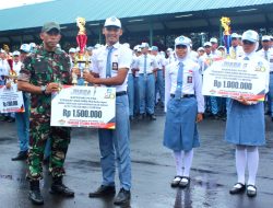 Peringati HUT Ke-71, Yon Armed 3/105 Tarik/NP Gelar Lomba PBB Pelajar
