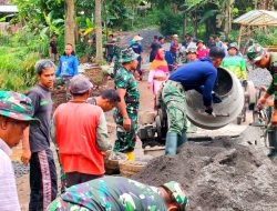 Dandim Magelang Tinjau Karya Bakti di Desa Girikulon Secang