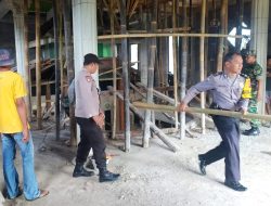 Sinergitas TNI-Polri Tercermin Dalam Kerja Bakti Pembangunan Masjid Baitussholih