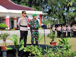 Kapolresta Magelang dan Dandim Kebumen Pimpin Apel Sinergitas TNI-Polri Se-Eks Wilayah Kedu